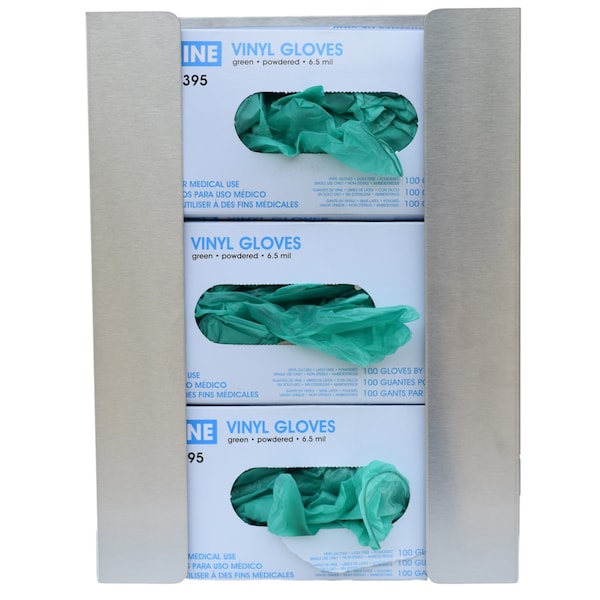 Omnimed Triple Stainless Steel Glove Box Holder/Dispenser 305302 - main